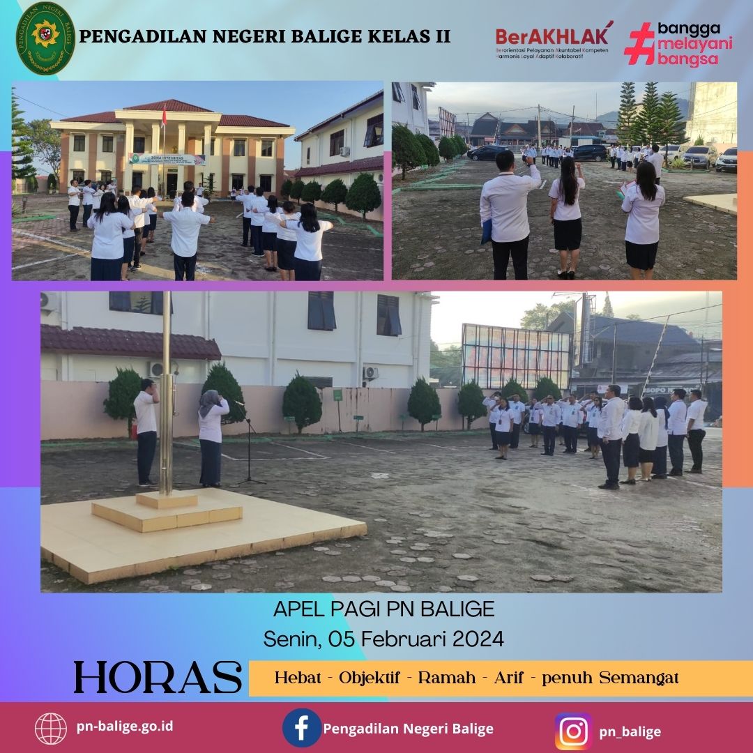 APEL SORE PN BALIGE PADA HARI SENIN, 05 FEBRUARI 2024